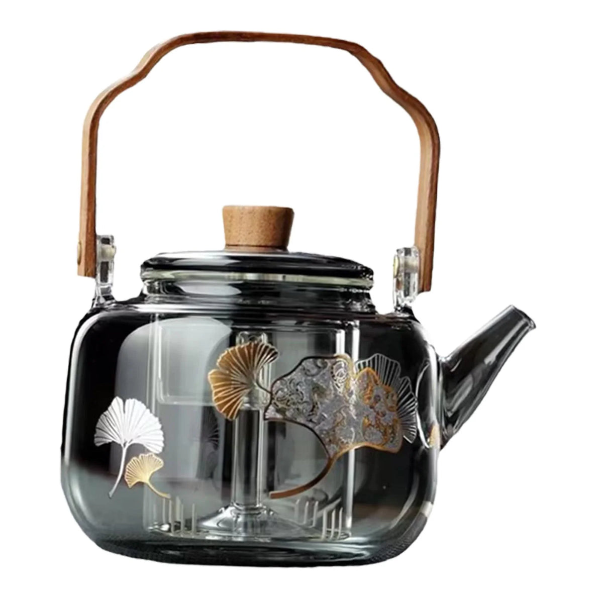 Glass Teapot Stovetop Safe 1000ml Hand Crafted Tea Kettle N806