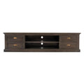 Black Wood Entertainment Unit with Four Drawers L69229