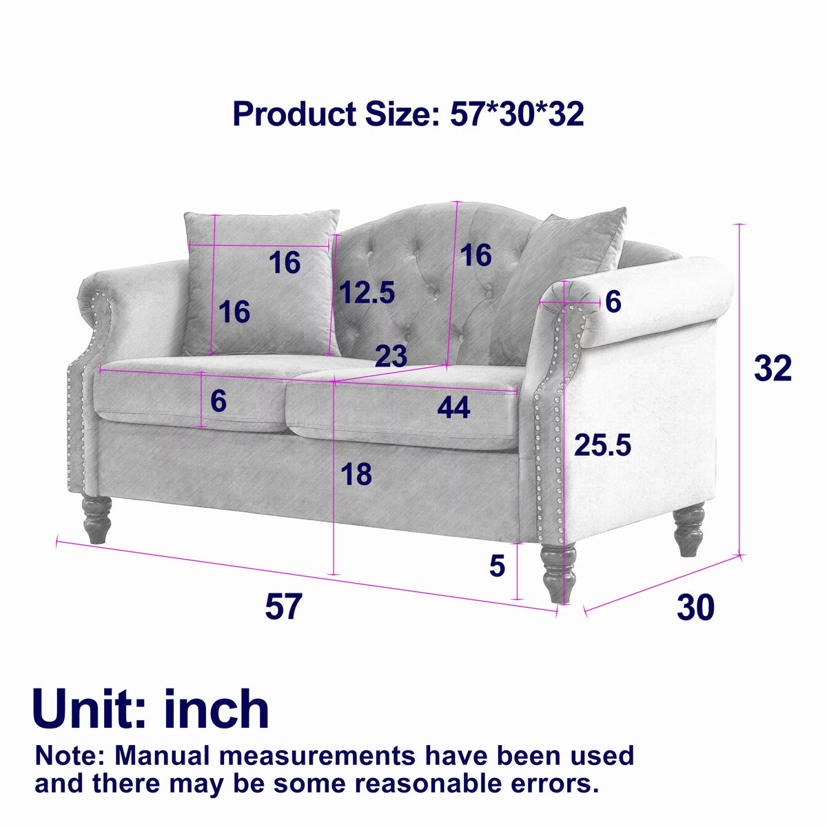 Grey Velvet 2 Seater Chesterfield Sofa T84773