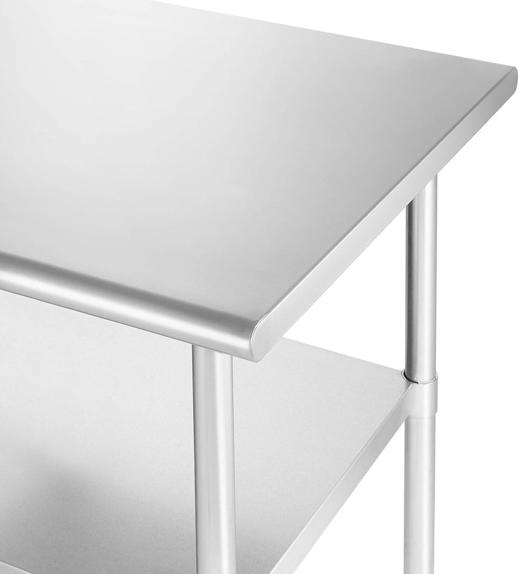 Stainless Steel Commercial Work Table with 4 Casters Q363
