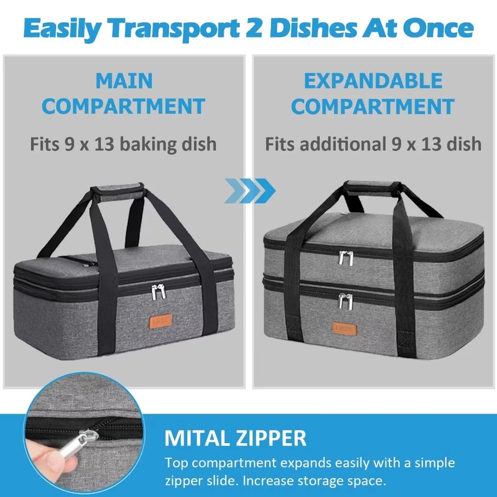Grey Insulated Casserole Carrier D657