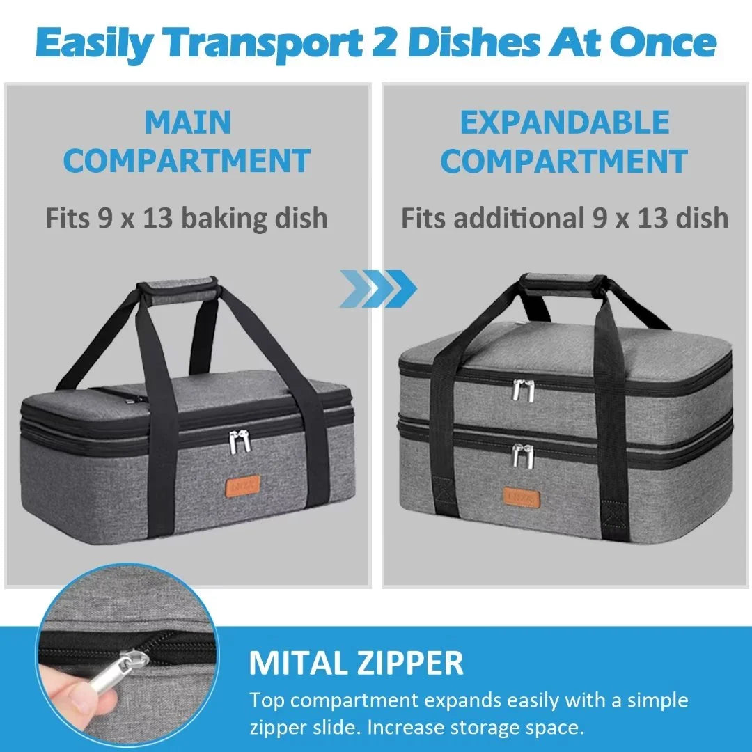Grey Insulated Casserole Carrier D657