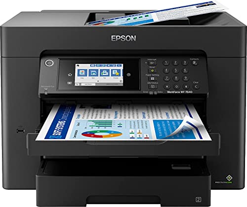 Wireless All-in-One Inkjet Printer with Auto Duplex, Copy Scan Fax, Two 250-Sheet Trays, 50-Sheet ADF K230924