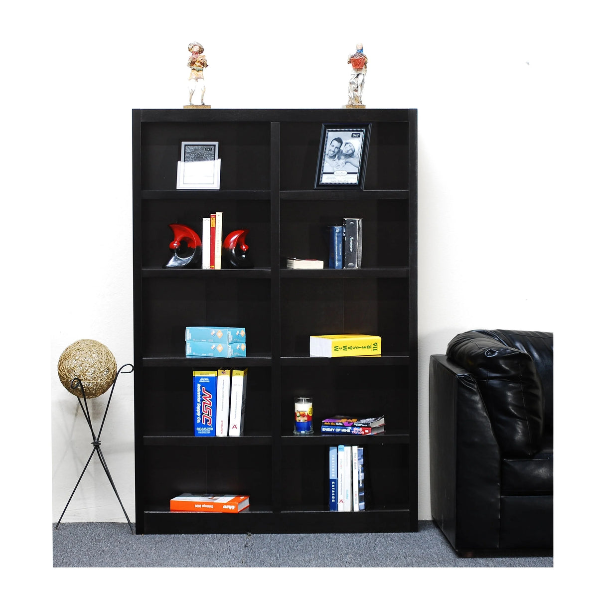 10 Shelf Espresso Wood Bookcase O4760