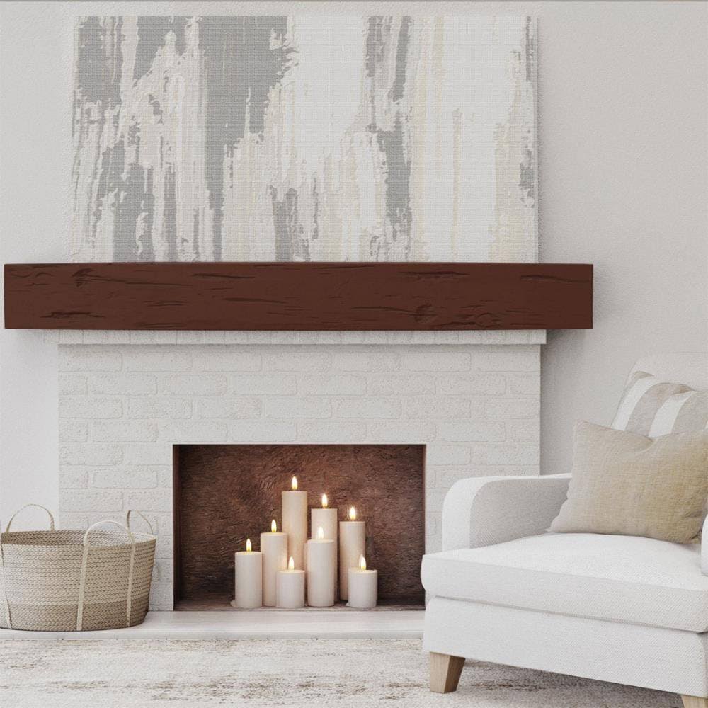 Natural Pecan Faux Wood Fireplace Mantel T67036