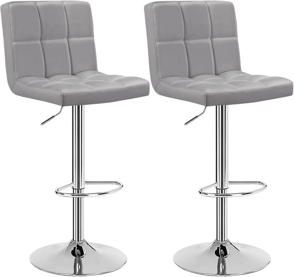 White Bar Stools Set of 2 with Arms Swivel Counter Height Adjustable Bar Stool with Back X18932