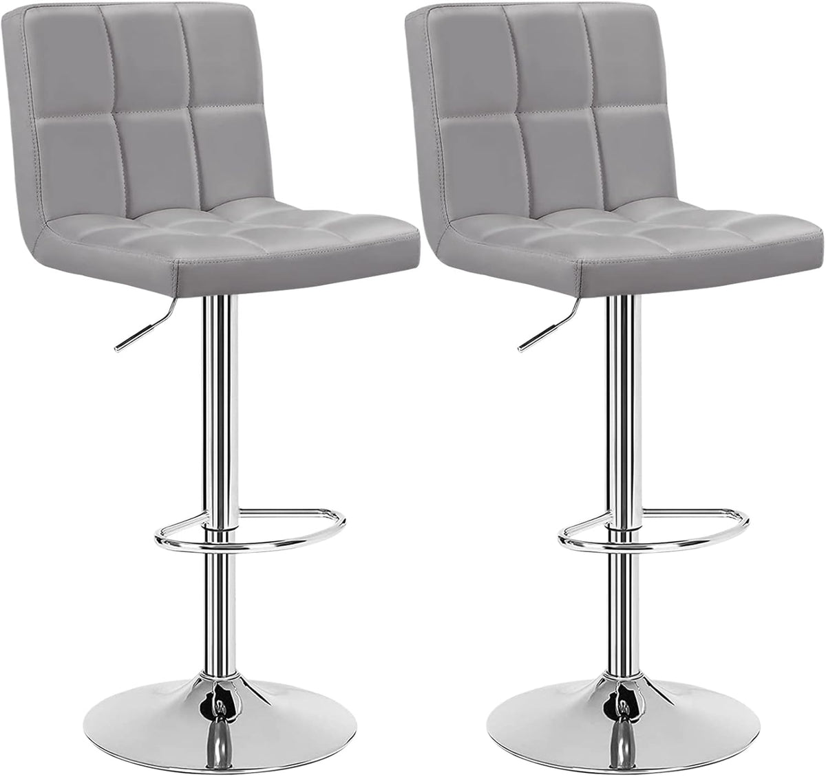 White Bar Stools Set of 2 with Arms Swivel Counter Height Adjustable Bar Stool with Back X18932