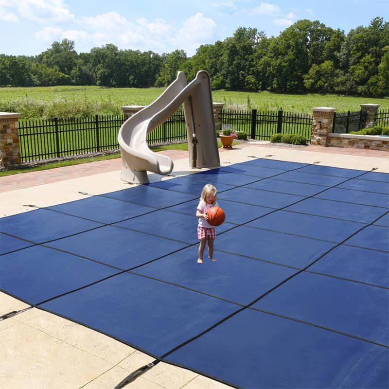 Green 18-Year Mesh Safety Cover for 12-ft x 24-ft Rect Pool T952