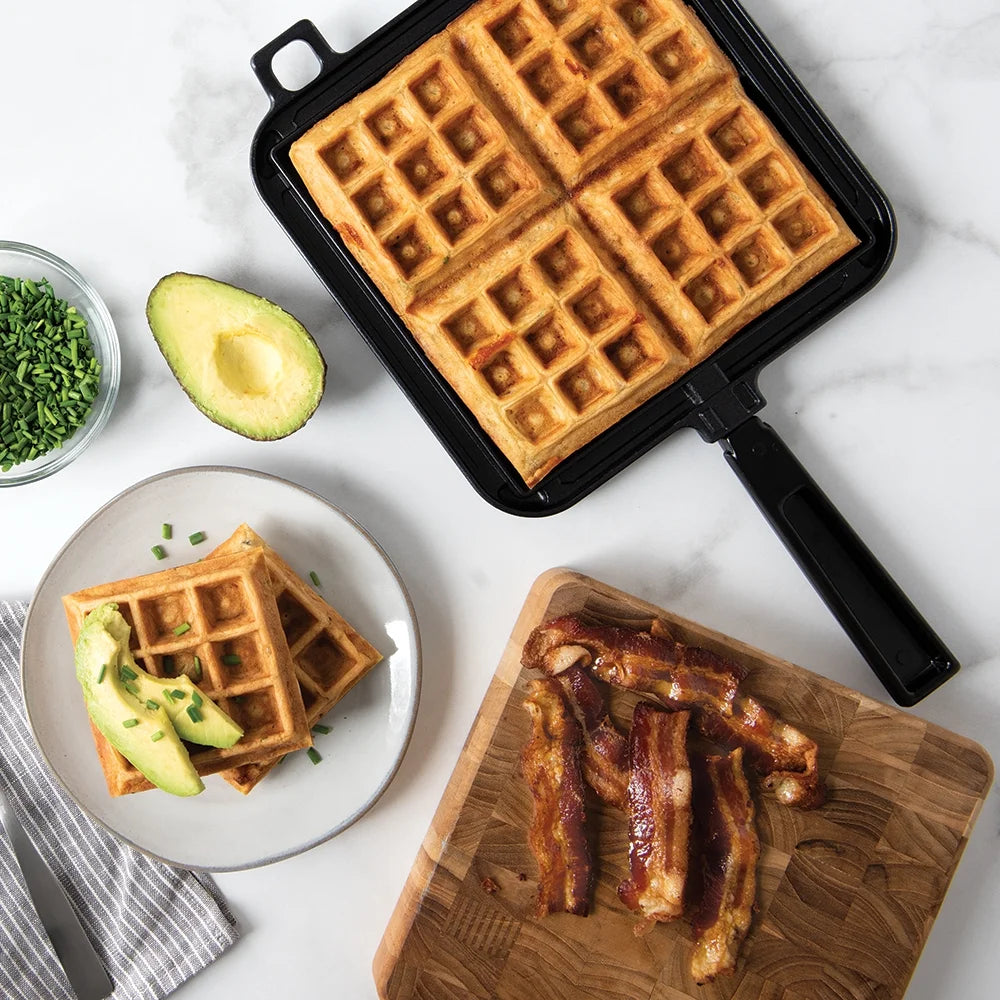 Cast Aluminum Stovetop Belgian Waffler O8571