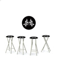 Set of 4 Padded Bar Stools C98294