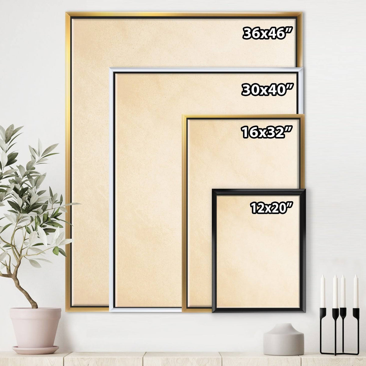 Black Framed Canvas F110993