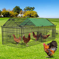 71-inch Metal Chicken Coop with Waterproof Cover Y814984