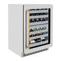 24 Bottle Dual Zone Wine Cooler with Stainless Steel Glass Door S777