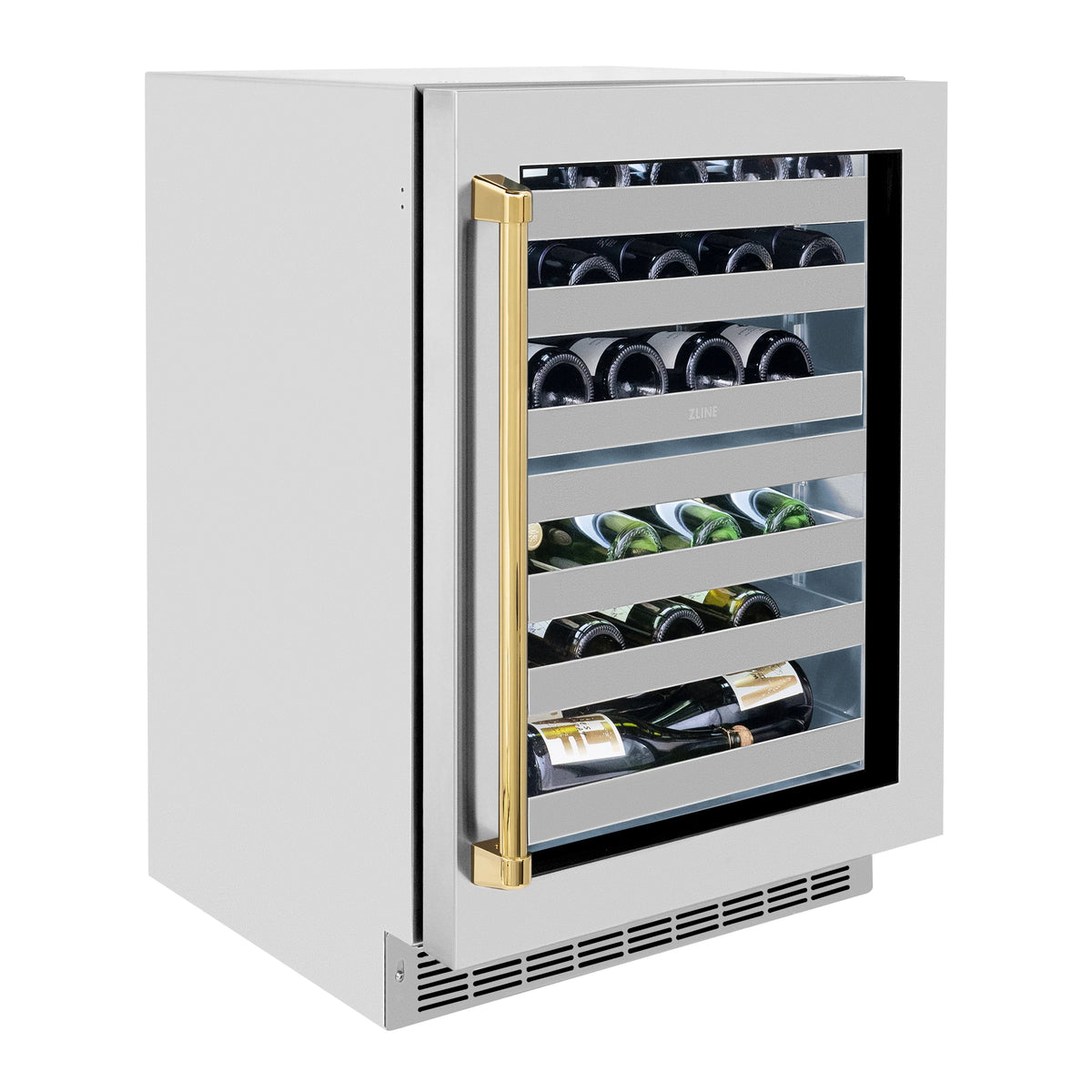 24 Bottle Dual Zone Wine Cooler with Stainless Steel Glass Door S777