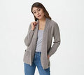 Gray Shawl Collar Cardigan D22162