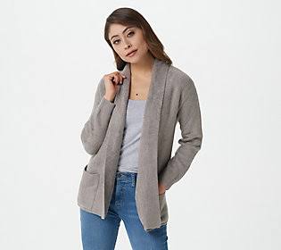 Gray Shawl Collar Cardigan D22162