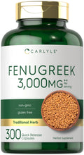 Fenugreek Capsules 300 Count Non-GMO Gluten Free U8467