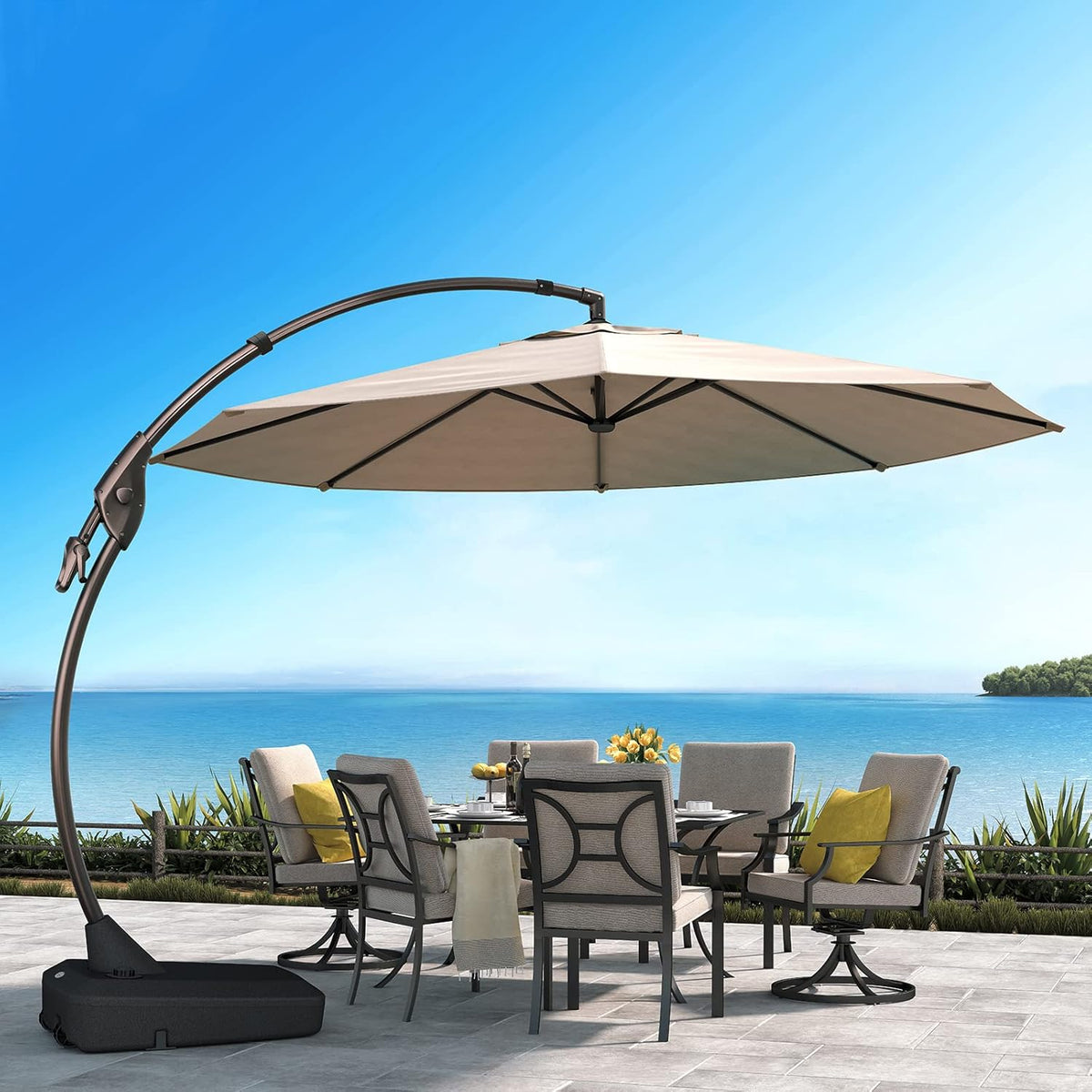 11 FT Aluminum Offset Cantilever Umbrella V584