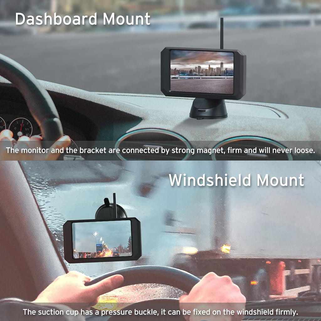 Wireless Backup Camera Monitor with 5 inch HD Monitor Waterproof Night Vision T89060