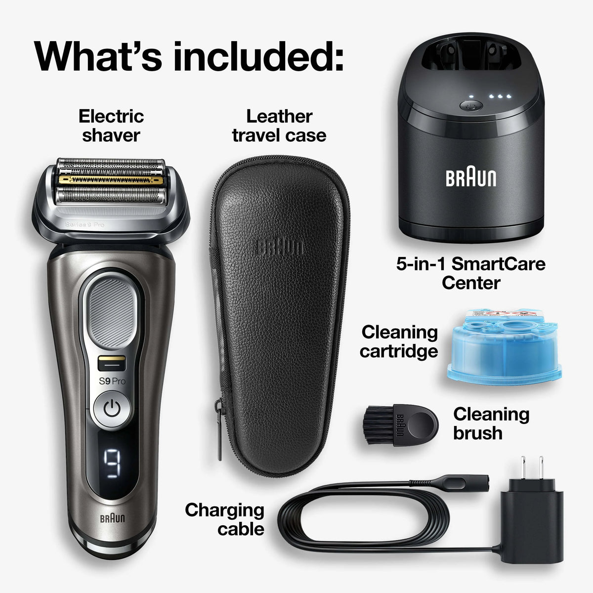Rechargeable Wet Dry Electric Shaver with Clean Station N508099