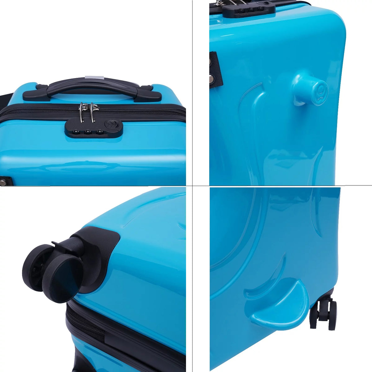 20" Kids Ride On Hard Luggage Suitcase Blue J880