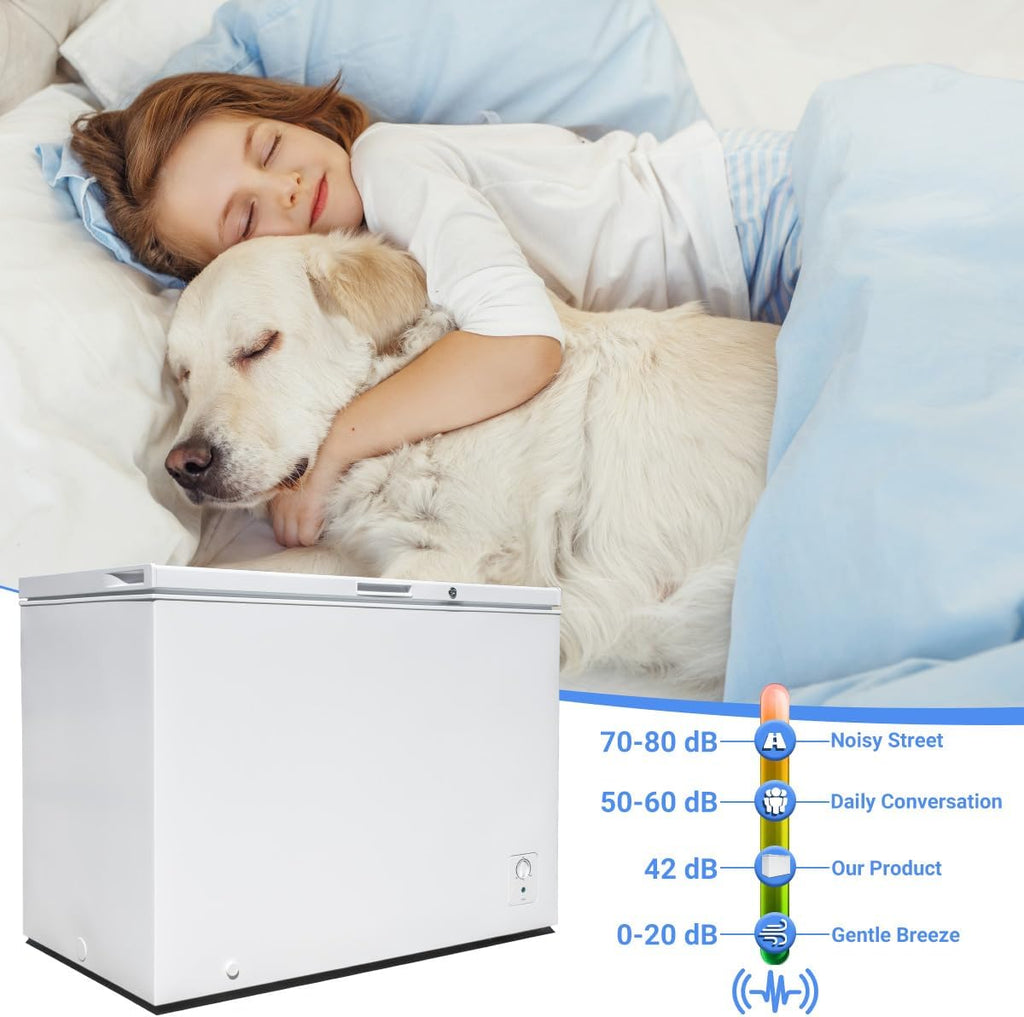 White 10 Cu. Ft. Chest Freezer with Lock and Adjustable Thermostat H521351