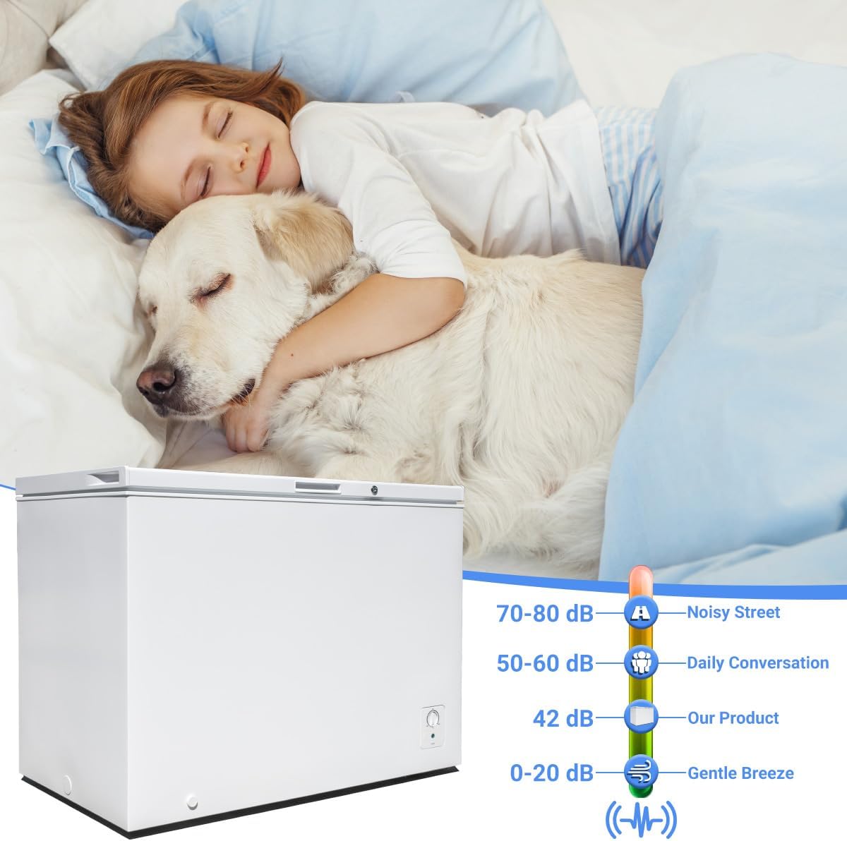 White 10 Cu. Ft. Chest Freezer with Lock and Adjustable Thermostat H521351