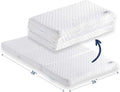 Tri-fold Pack n Play Pad with Firm & Soft Sides, Portable Foam Playard Pad with Carry Case O887