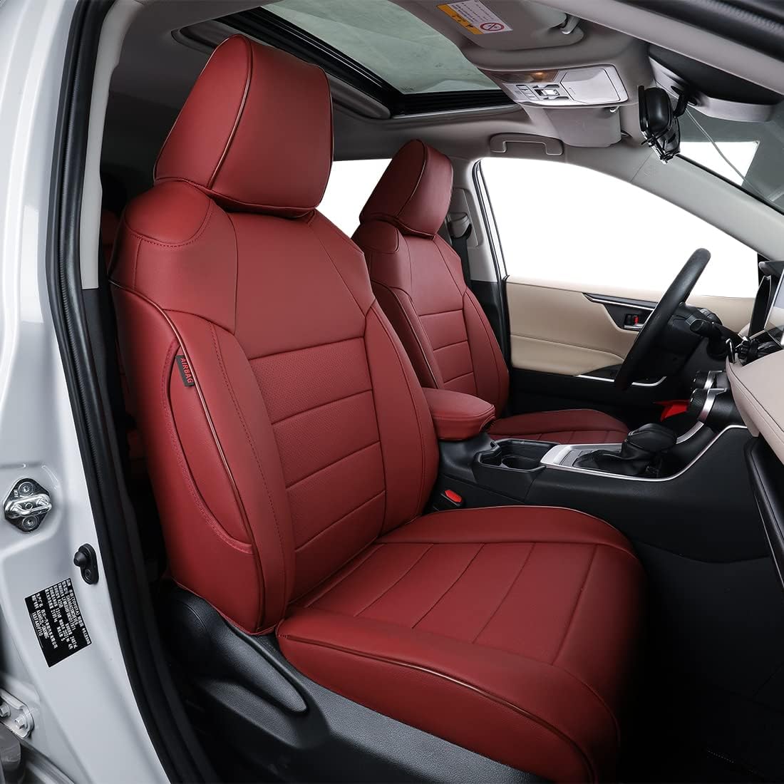 Black Leatherette Car Seat Covers for Toyota Corolla Y6315