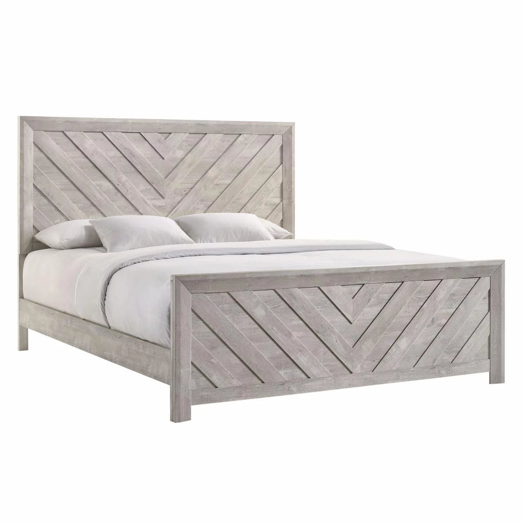White Full Panel Bed Z64123