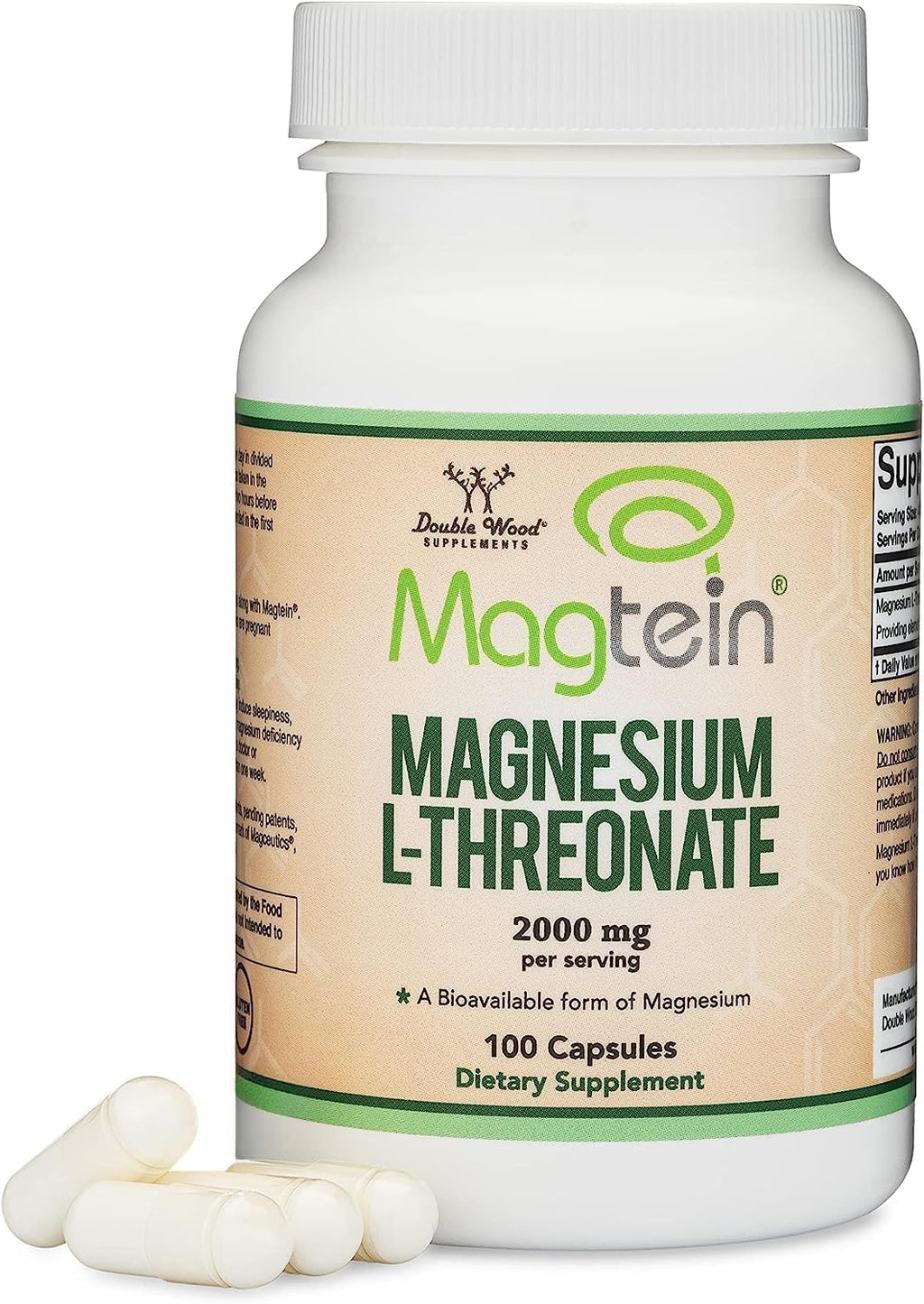 Magnesium L Threonate Capsules 2,000 mg 100 Capsules X2403
