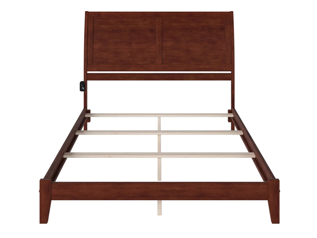 King Wood Traditional Bed Frame with Sleigh Headboard I203