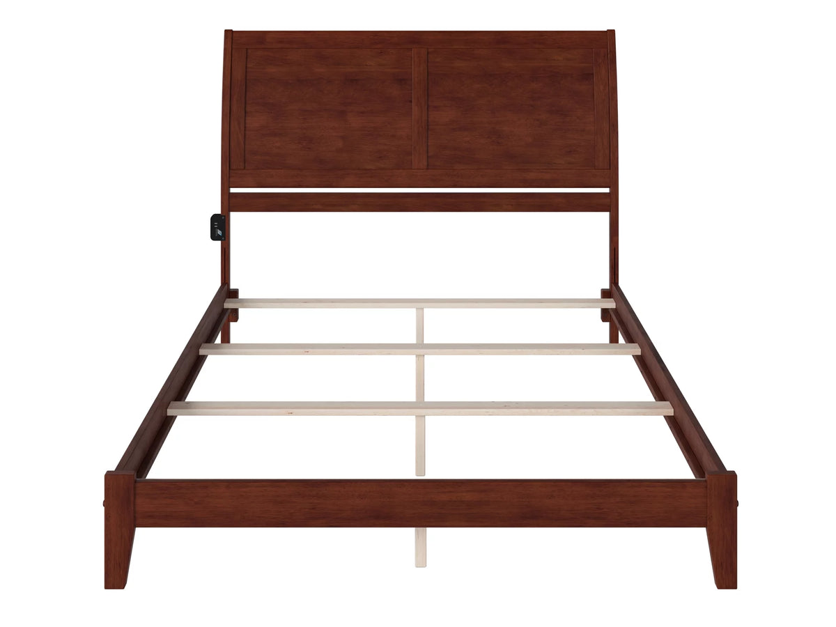 King Wood Traditional Bed Frame with Sleigh Headboard I203