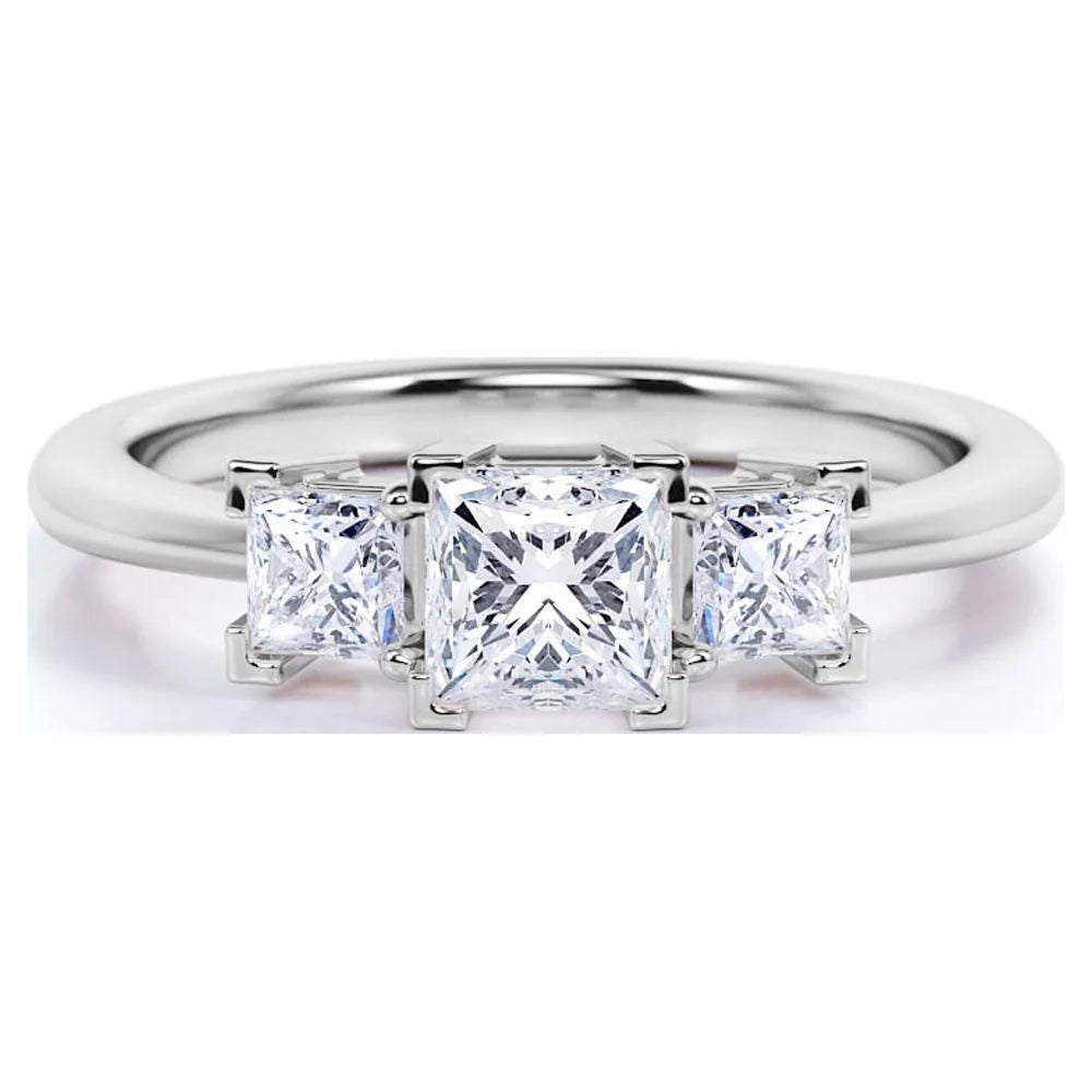 10K White Gold Princess Cut Diamond Engagement Ring L175182