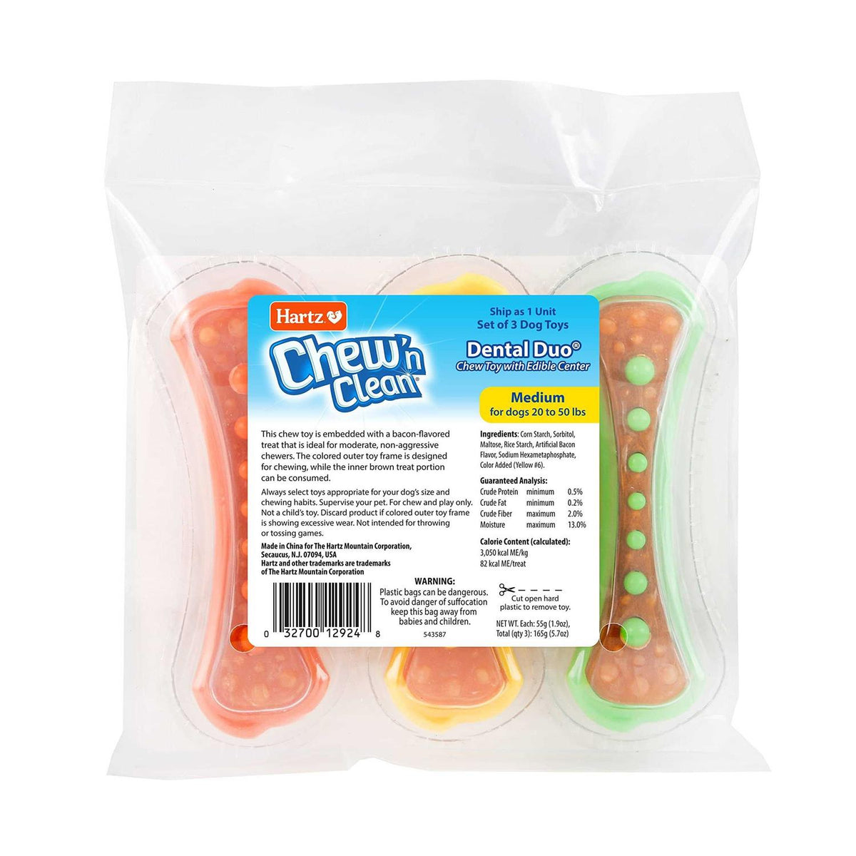 Chew 'n Clean Dental Duo Dog Chew Toy A6860