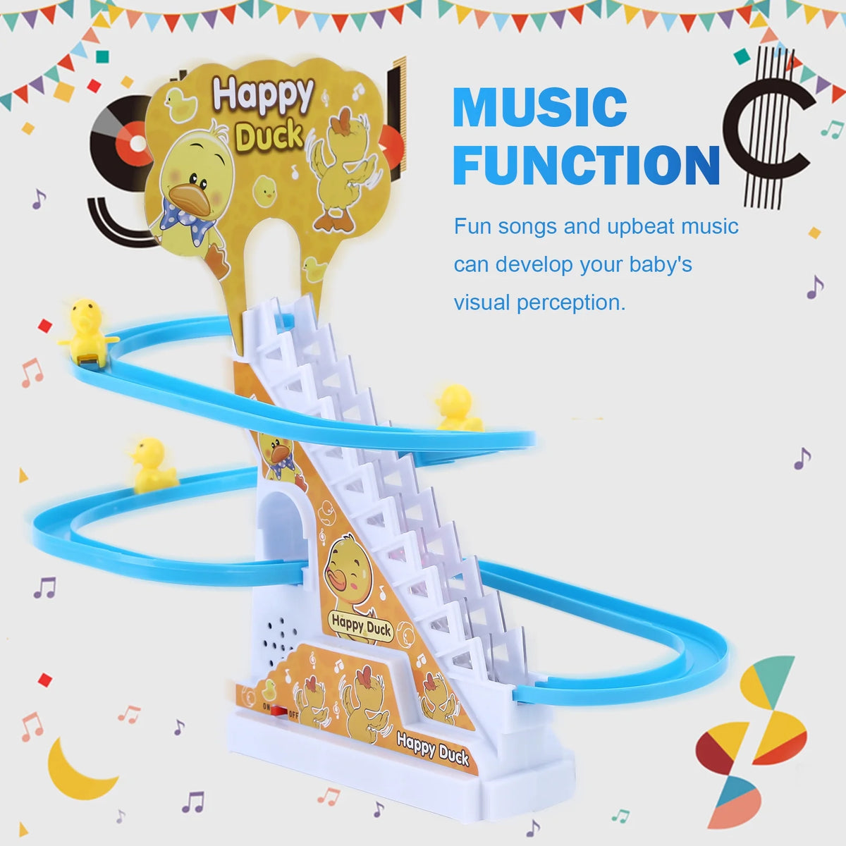 Duck Roller Coaster Toys 4 Pieces Educational Toys with Race Track N591148