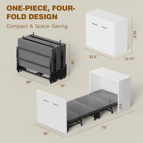 Cot Size Murphy Bed Cabinet Y518848