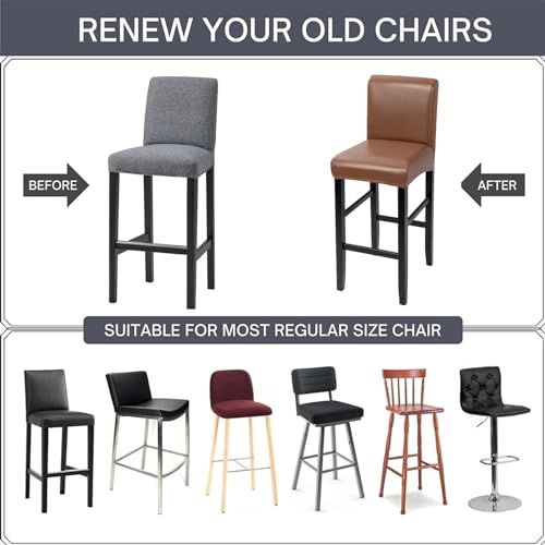 Waterproof PU Bar Stool Covers Set of 2 N73376