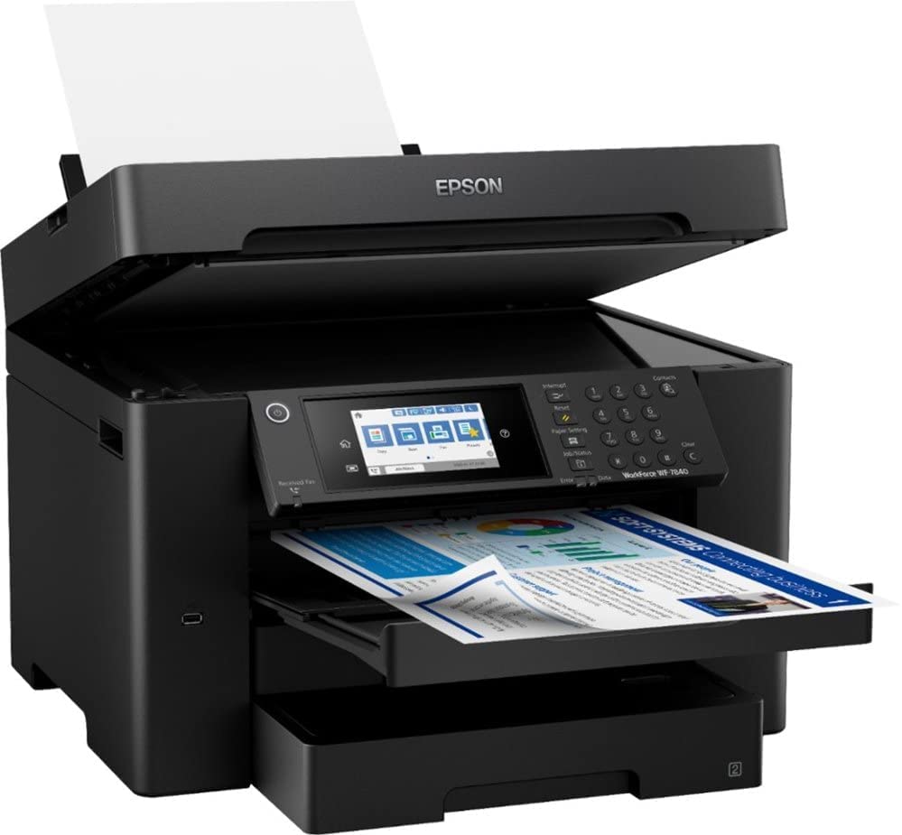 Wireless All-in-One Inkjet Printer with Auto Duplex, Copy Scan Fax, Two 250-Sheet Trays, 50-Sheet ADF K230924