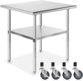 Stainless Steel Commercial Work Table with 4 Casters Q363