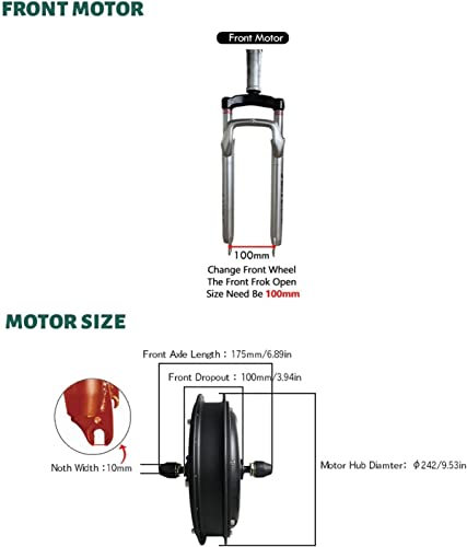 48V 1000W/1500W Front Wheel Electric Bike Conversion Kit M660