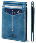 RFID Blocking Genuine Leather Slim Bifold Wallet P1041