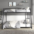 Metal Twin Over Full Bunk Bed with Trundle and Two-Side Ladders M688040