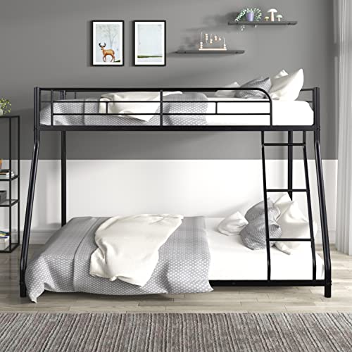 Metal Twin Over Full Bunk Bed with Trundle and Two-Side Ladders M688040