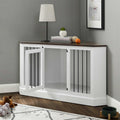 White Corner Credenza Dog Crate I79115