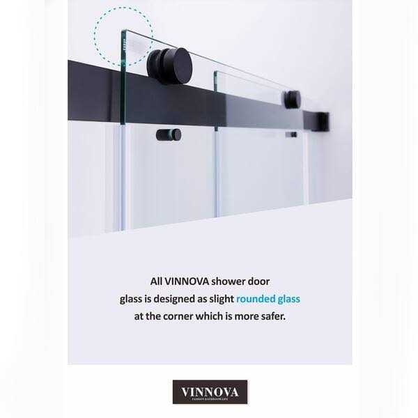 Double Sliding Semi-Frameless Shower Door in Brushed Gold with Clear Glass Y76642
