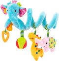 Blue Elephant Hanging Plush Rattle Crib Toy K44269