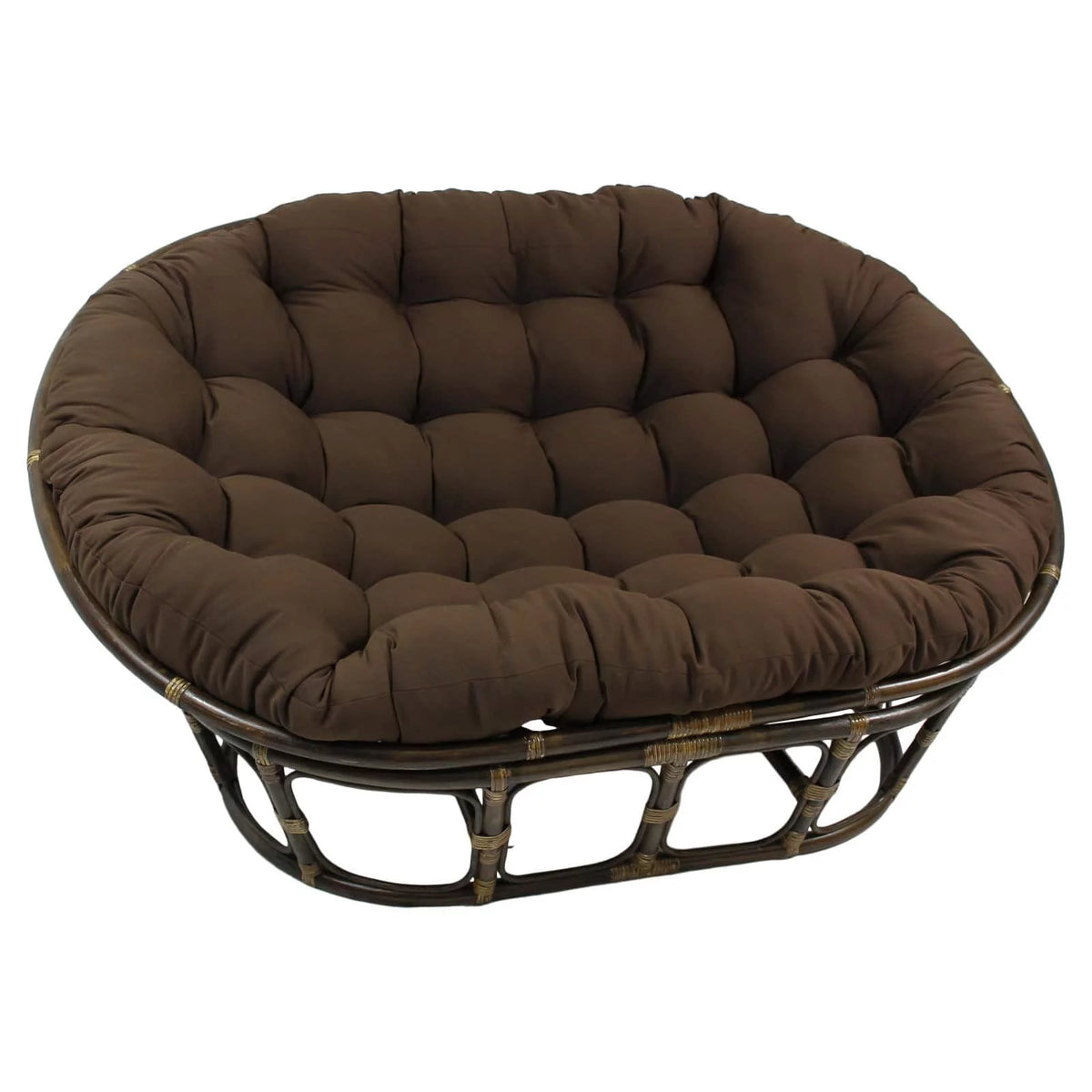 Rattan Double Papasan Chair with Twill Cushion S3425