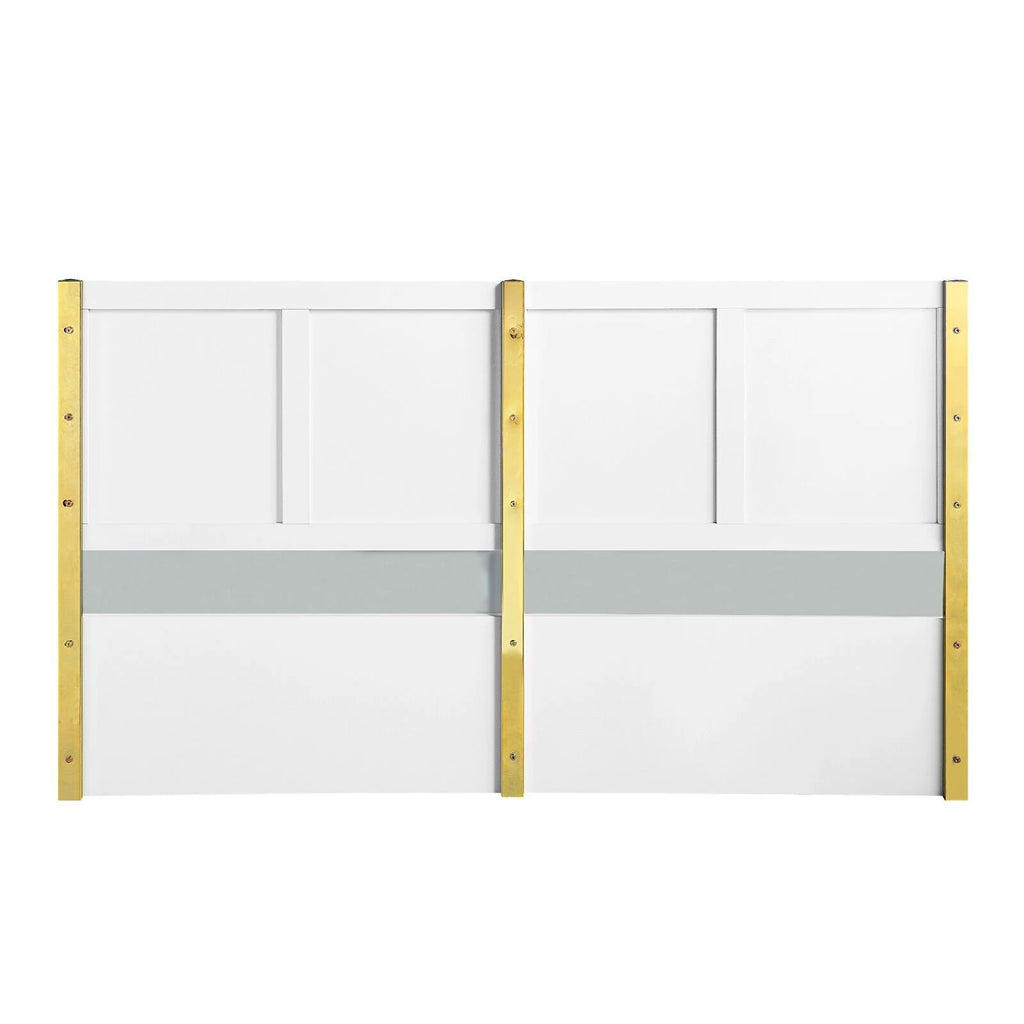 White Gloss Finish Eastern King Size Bed Z978705