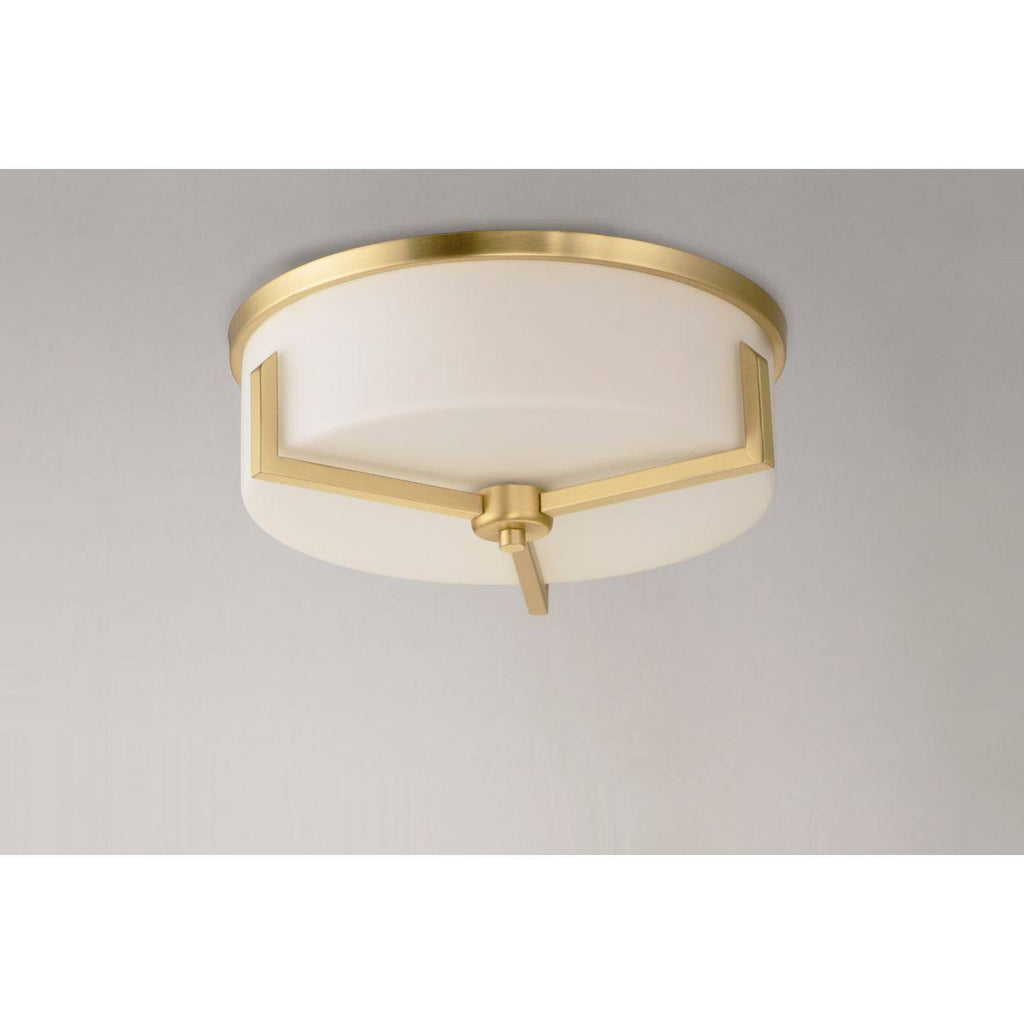 Satin Brass 3-Light Flush Mount S940